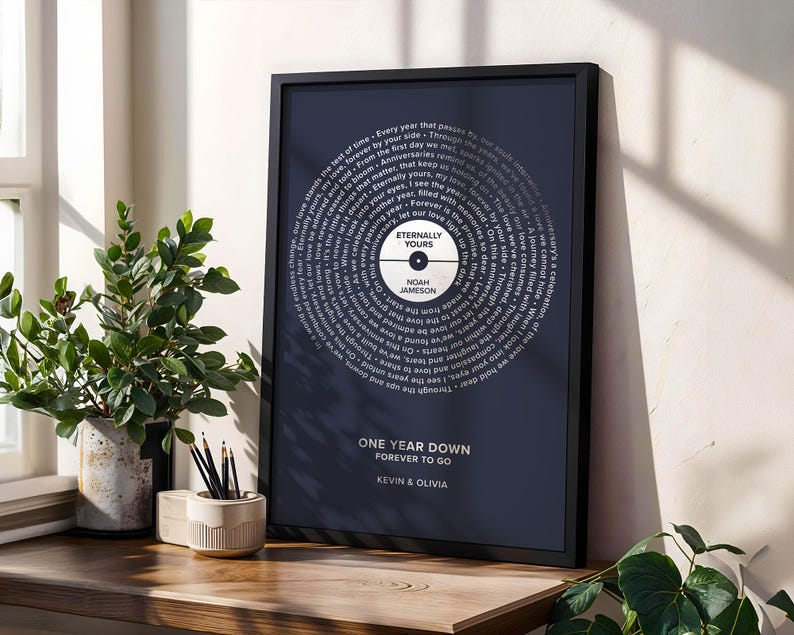 Wedding Song Lyrics - Custom Silver Foil Print