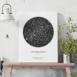 Carte des étoiles de mariage par date, carte du ciel nocturne personnalisée, cadeau de fiançailles pour le couple, cadeaux d'anniversaire personnalisés pour mari