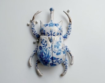 Sculpture Beetle, Home Decor, Interior Insect sculpture, Beetle Figurine,Magical Handmade Beetle, Wall Decor, Wall art