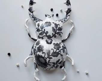 Sculpture Beetle, Home Decor, Interior Insect sculpture, Beetle Figurine, Gothic Beetle, Tattoo Beetle, Wall Decor, Handmade, Gothic Decor