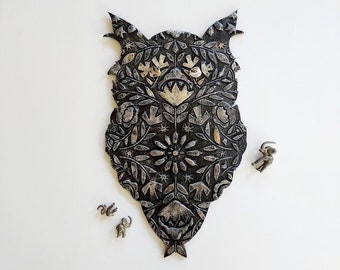 Wooden Owl,  Wall Decor, Home Decor