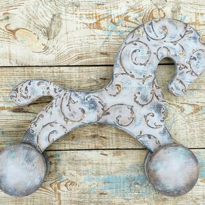Wooden Horse  Rocking Horse Wooden Decor Horse figurine Collectible Horses Nursery decor