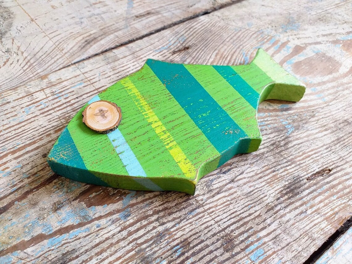 Fish Art Wooden Fish Wall Decor Fish Decor Fish Art Sea Etsy