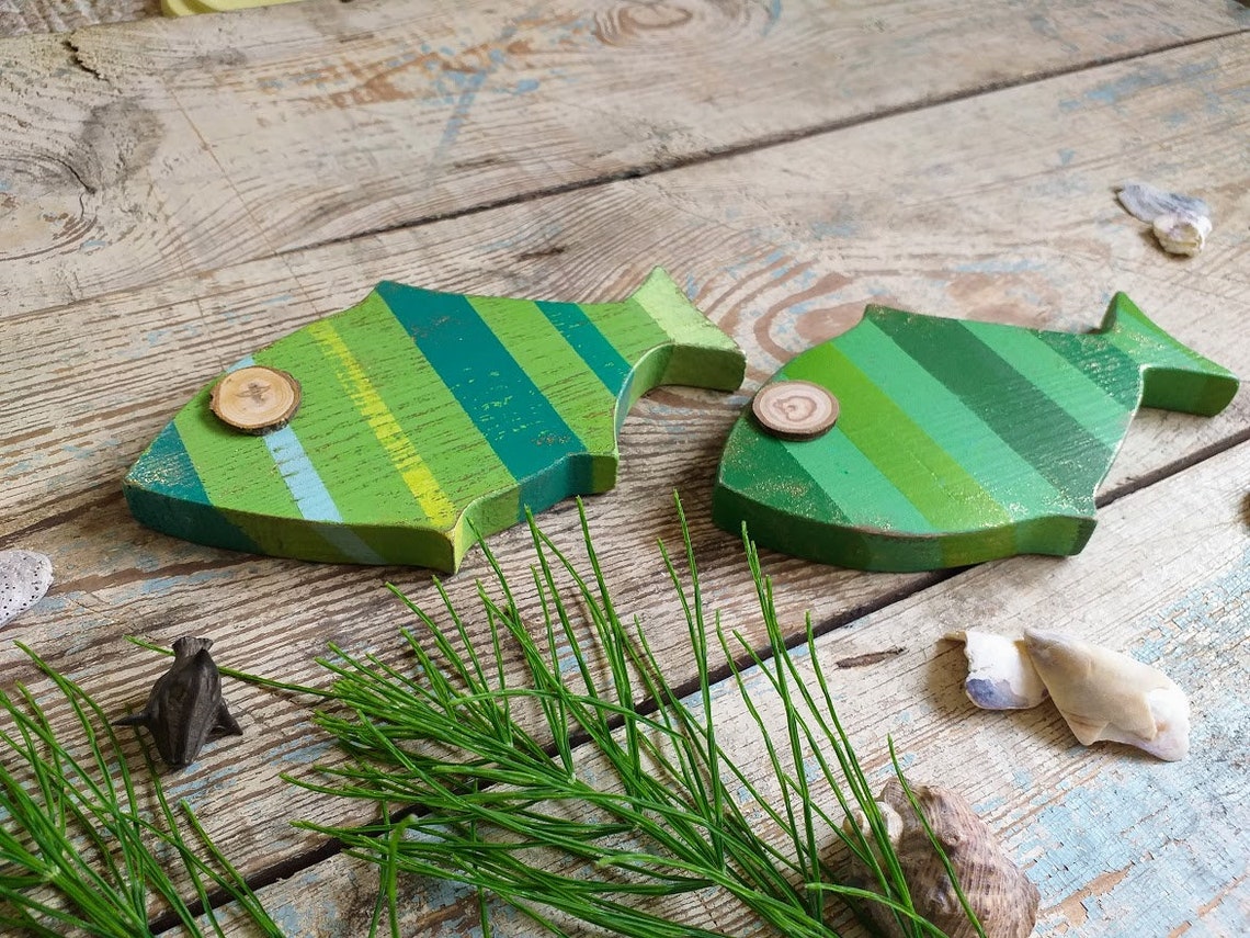 Fish Art Wooden Fish Wall Decor Fish Decor Fish Art Sea Etsy