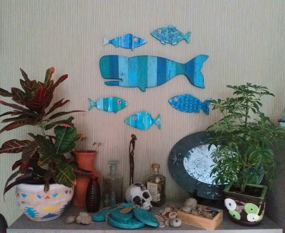 Madera pescado pared decoración de la decoración de pescado de | Etsy