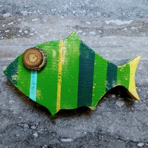 Fish Art, Wooden Fish Wall Decor, Fish Decor, Fish Art Sea, Tropical Fish Wall Art, Painted Fish Art, Wood Fish Wall Hanging