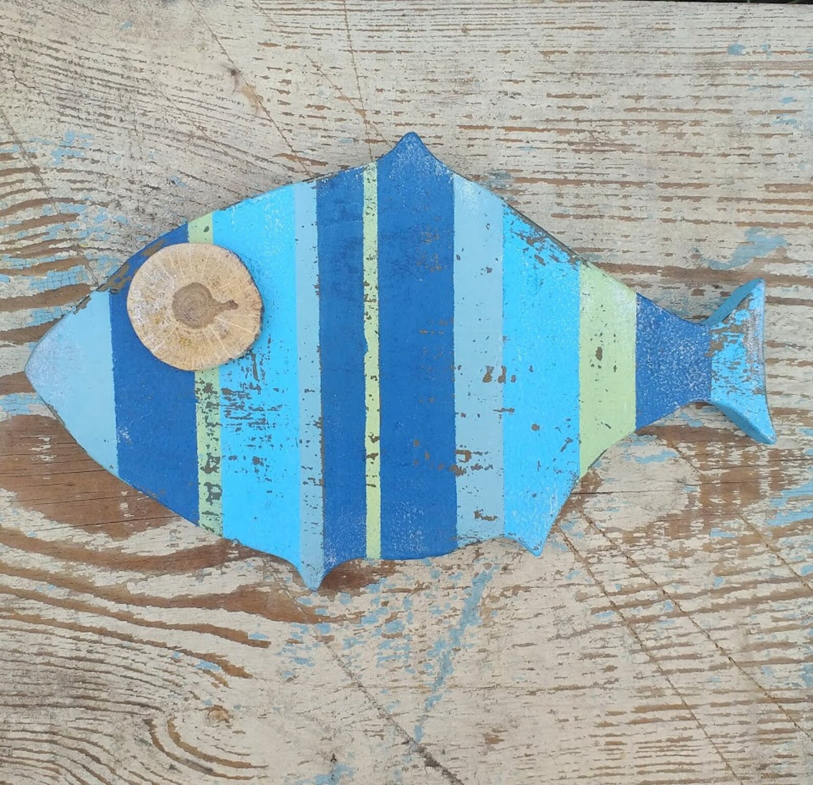Fish Art Painted Fish Art Wood Fish Wall Hanging Fish Etsy