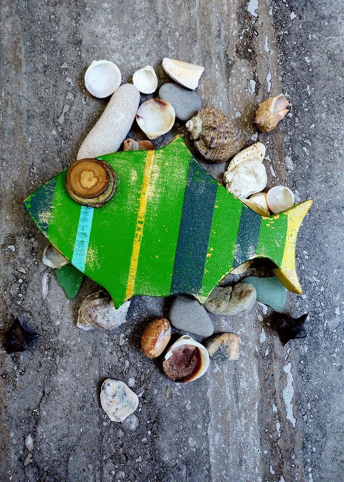Fish Art Wooden Fish Wall Decor Fish Decor Fish Art Sea Etsy