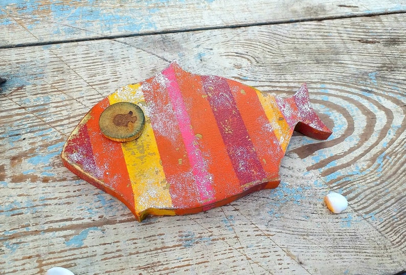 Fish Art, Tropical Fish Wall Art, Painted Fish Art, Wood Fish Wall