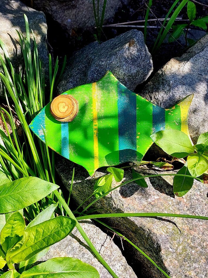 Fish Art Wooden Fish Wall Decor Fish Decor Fish Art Sea Etsy