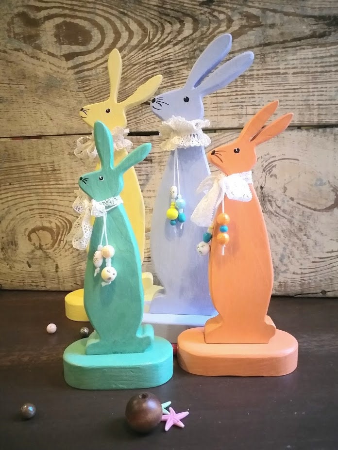 Easter Bunny Easter Decoration Nursery Decor Wood Bunny Etsy