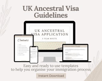 Planerare för visum till brittiskt förfäder: Checklistor, tidslinje, budget (digital nedladdning)