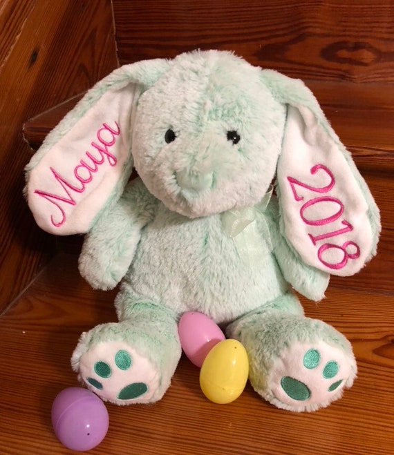 personalized plush bunny
