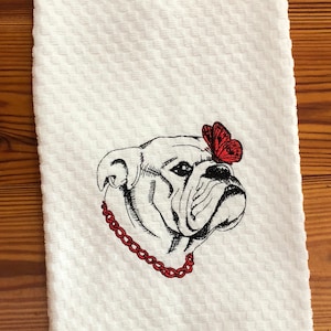 English Bulldog Dish Towel