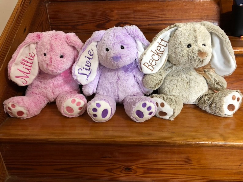 Personalized Stuffed Bunny Plush Bunny Easter Bunny | Etsy