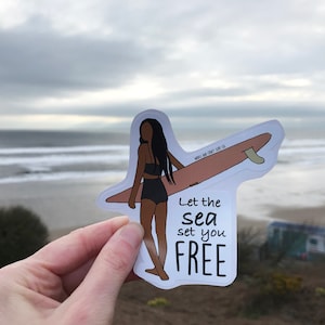 Let the sea set you free surf sticker