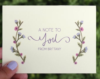 Floral Personalized Stationery Set