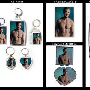 Ryan Gosling Foto Fan Art Presente (Chaveiros, Ímãs Espelhos, Canetas)
