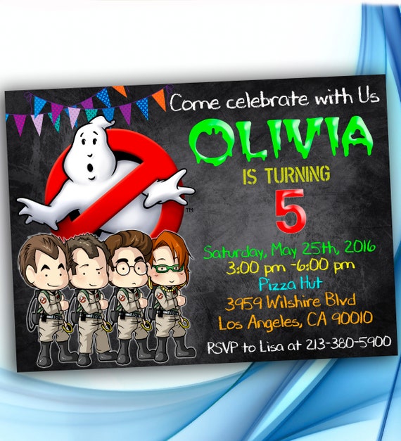 Ghostbusters Birthday Invitation Ghostbusters Birthday | Etsy