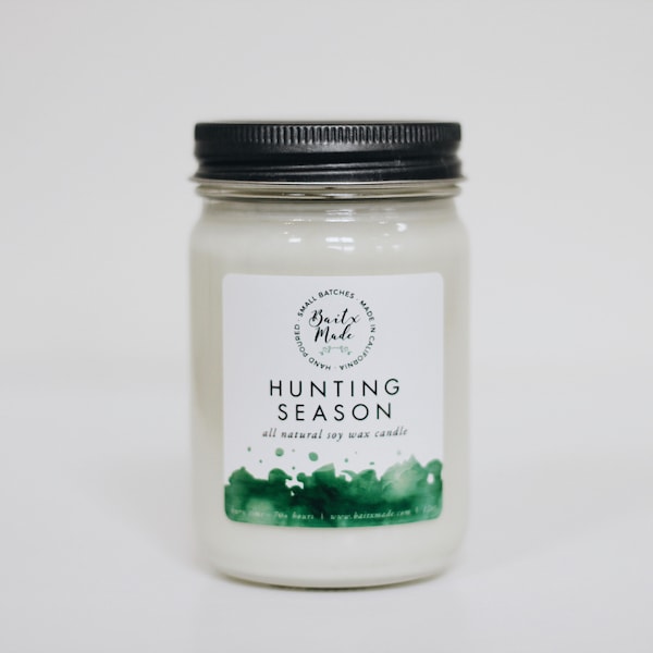 HUNTING SEASON//Christmas Candle//Forest candle//Holiday Candle//All Natural Soy Candle 12oz