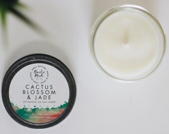 Cactus Blossom and Jade soy candle, spring candle, fruity candle, fresh candle, clementine soy candle, wholesale candles, cozy candles