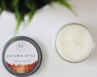 Autumn Spice Candle, Christmas Candle, Forest Candle, Outdoors candle, Holiday Candle, All Natural Soy Candle, fall tree candle