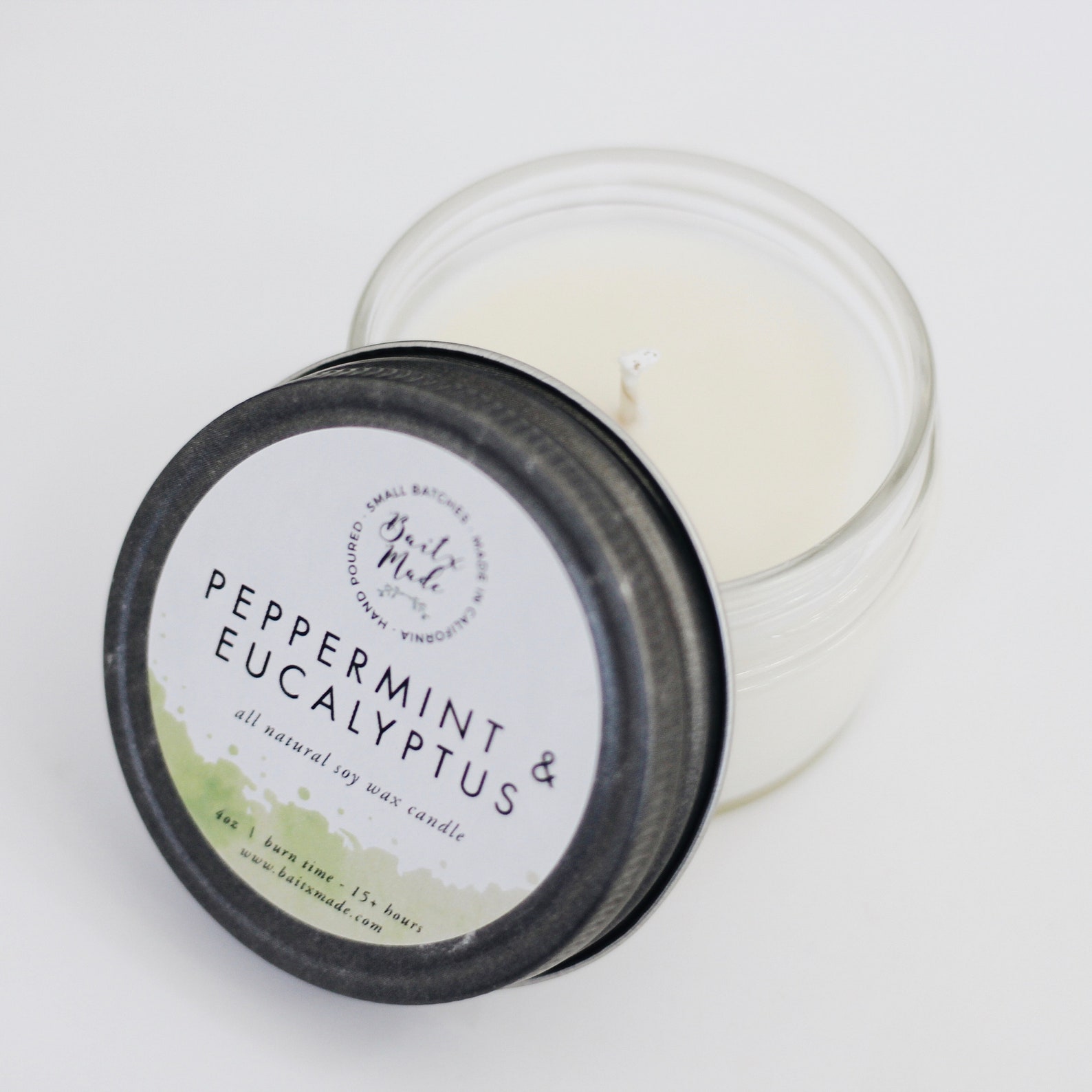 PEPPERMINT Eucalyptus//peppermint Candle//eucalyptus Candle//fresh