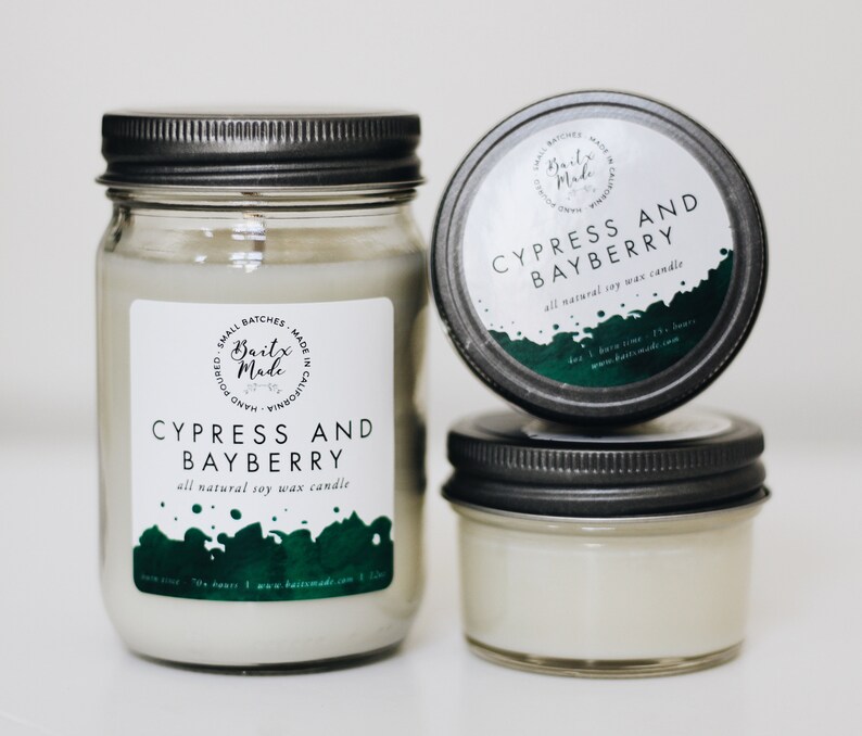 Cypress and Bayberry, Christmas Candle, Forest Candle, Outdoors Candle