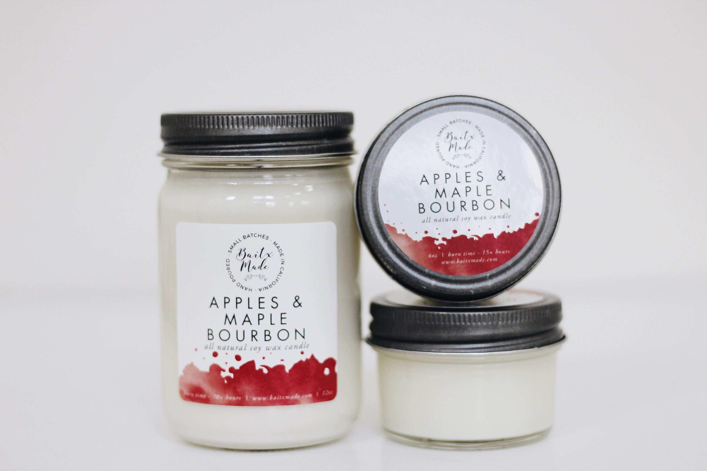 Apple Candle, Bourbon Candle, Natural Soy Candle, Fall Candle, Apple