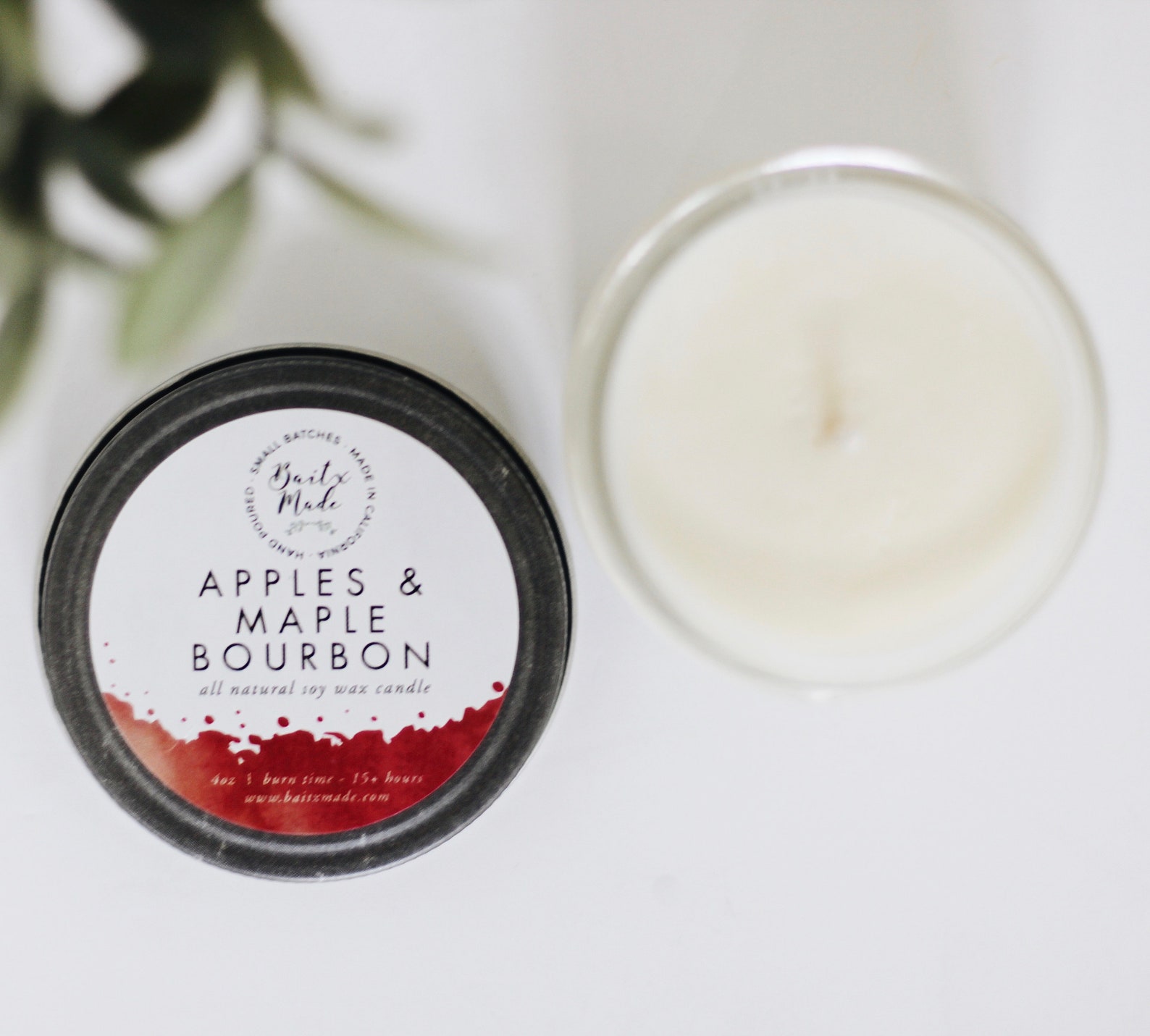 Apple Candle, Bourbon Candle, Natural Soy Candle, Fall Candle, Apple