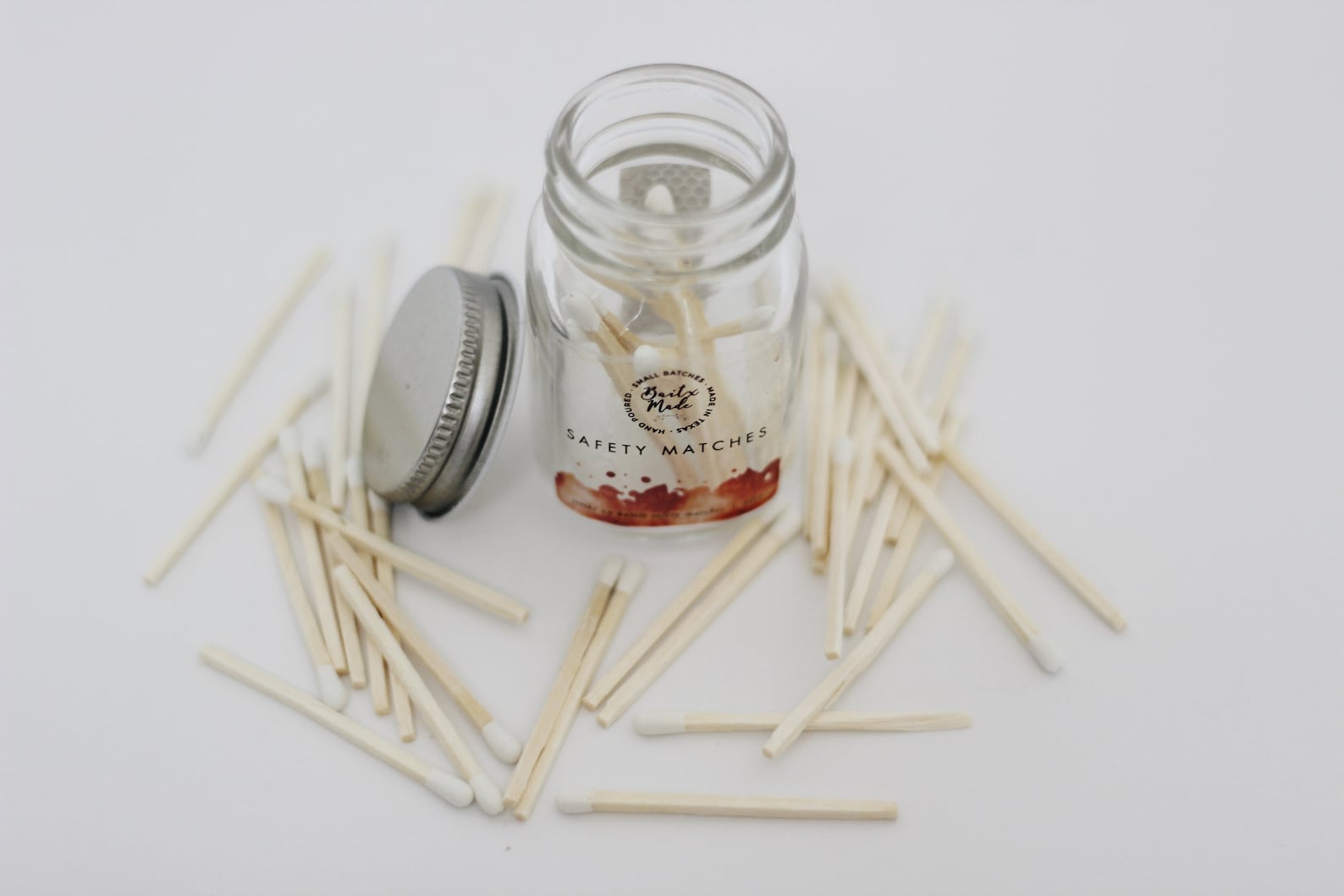 Matchstick Jar Candle Matchsticks Mini Mason Jar Candle Etsy