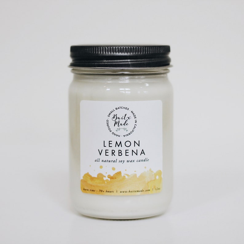 LEMON VERBENA//Lemon Candle//Lemon Verbena Candle//Citrus Etsy