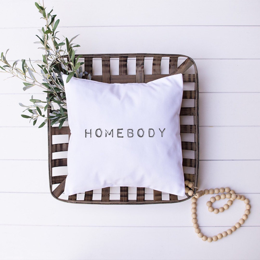 Homebody Throw Pillow Farmhouse Pillows Rustic Pillow Etsy