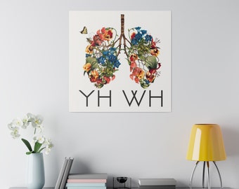 YHWH Breath of Life Botanical Lungs Matte Canvas Print Wall Decor