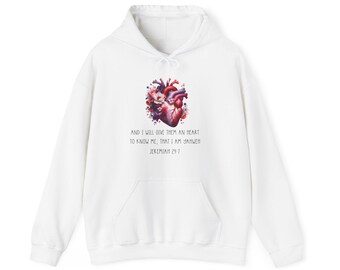 Botanical Heart Scripture Unisex Hoodie