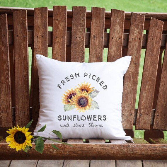 Sunflowers Pillow Cover. Inserts Available. Come check it out!
