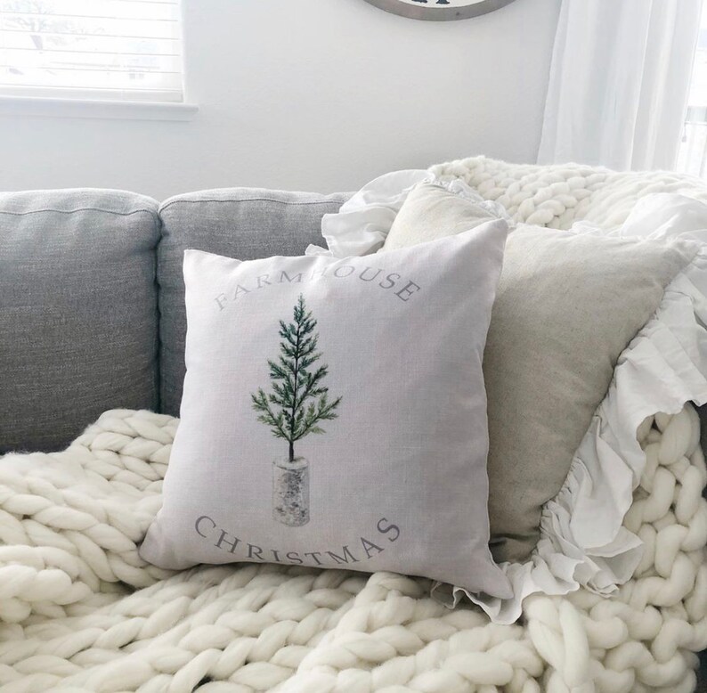 Rustic Christmas Pillow Cover Throw Pillows Farmhouse  Etsy