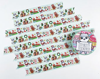 15mm Mauly loves Christmas Planning - Mauly Washi - Hand Drawn Itty Bitty Kitty Collection