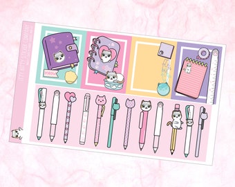 Mauly loves Planner Goodies - 3 Page Mini Planner Kit - Hand Drawn Itty Bitty Kitty Collection