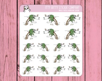 Mauly versus Hurricane Season - Hand Drawn Itty Bitty Kitty Collection