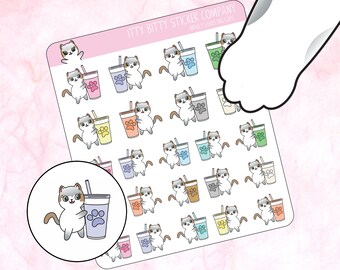 Mauly loves Big Cups  - Hand Drawn Itty Bitty Kitty Collection