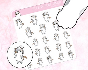 Mauly has Anxiety - Hand Drawn Itty Bitty Kitty Collection