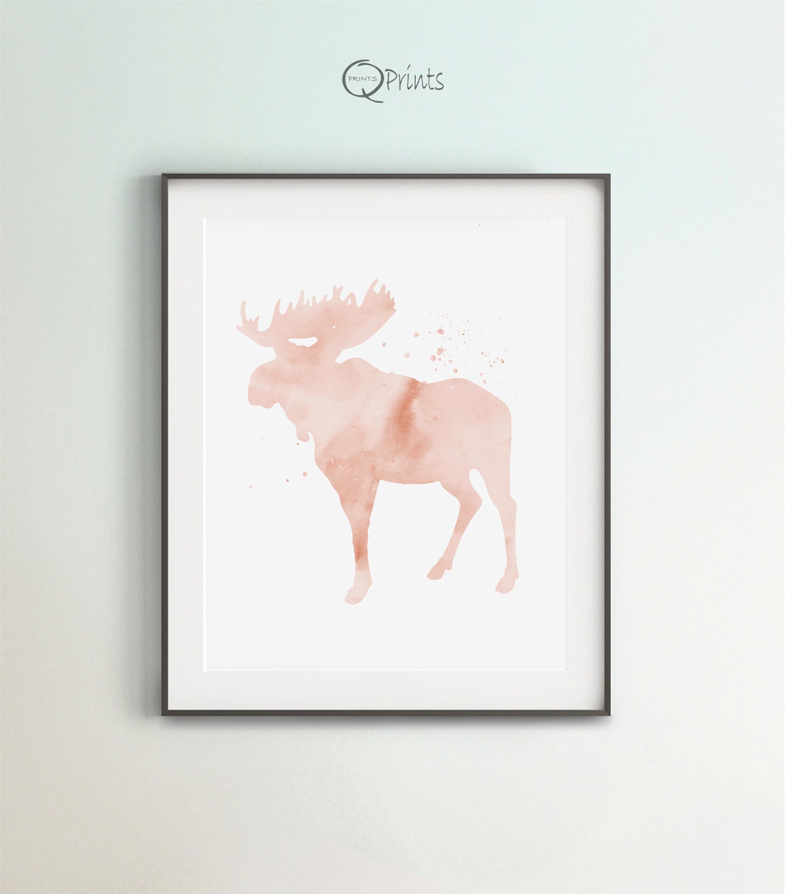 Moose Art Print Printable Moose Digital Animal Art Moose - Etsy