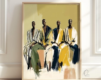 Four Women Wall Art, Modern Fashion Portrait Print