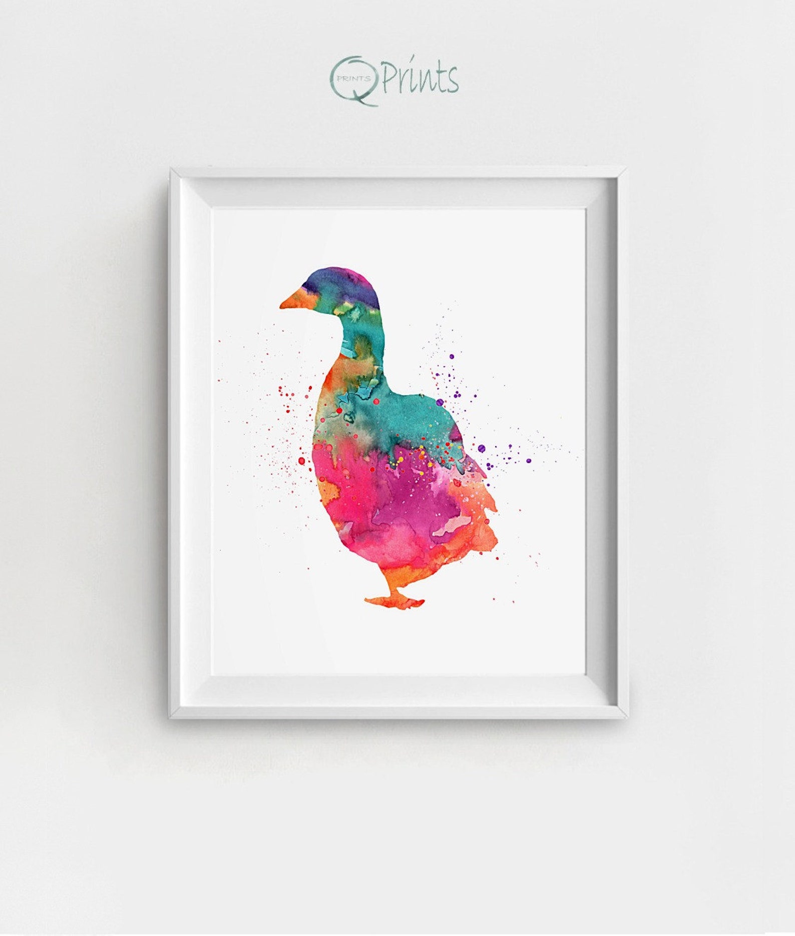 Duck Art Print Duck Printable Duck Room Decor Nursery Duck Etsy