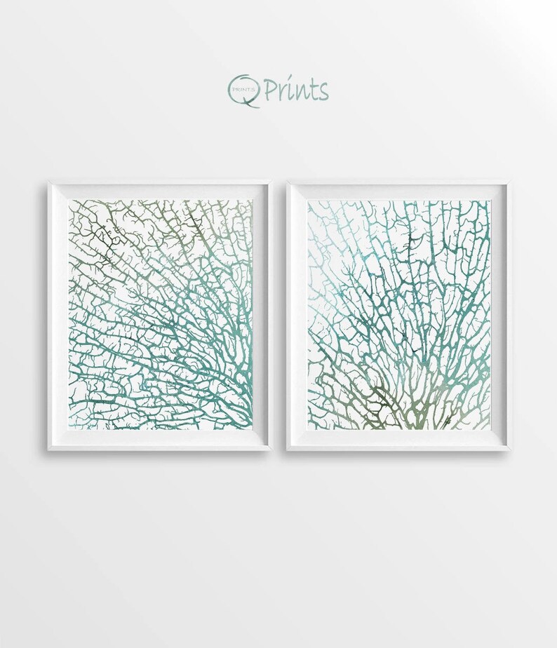 Sea Fan Coral Print Ocean Seafan Art Nautical Art Print Etsy