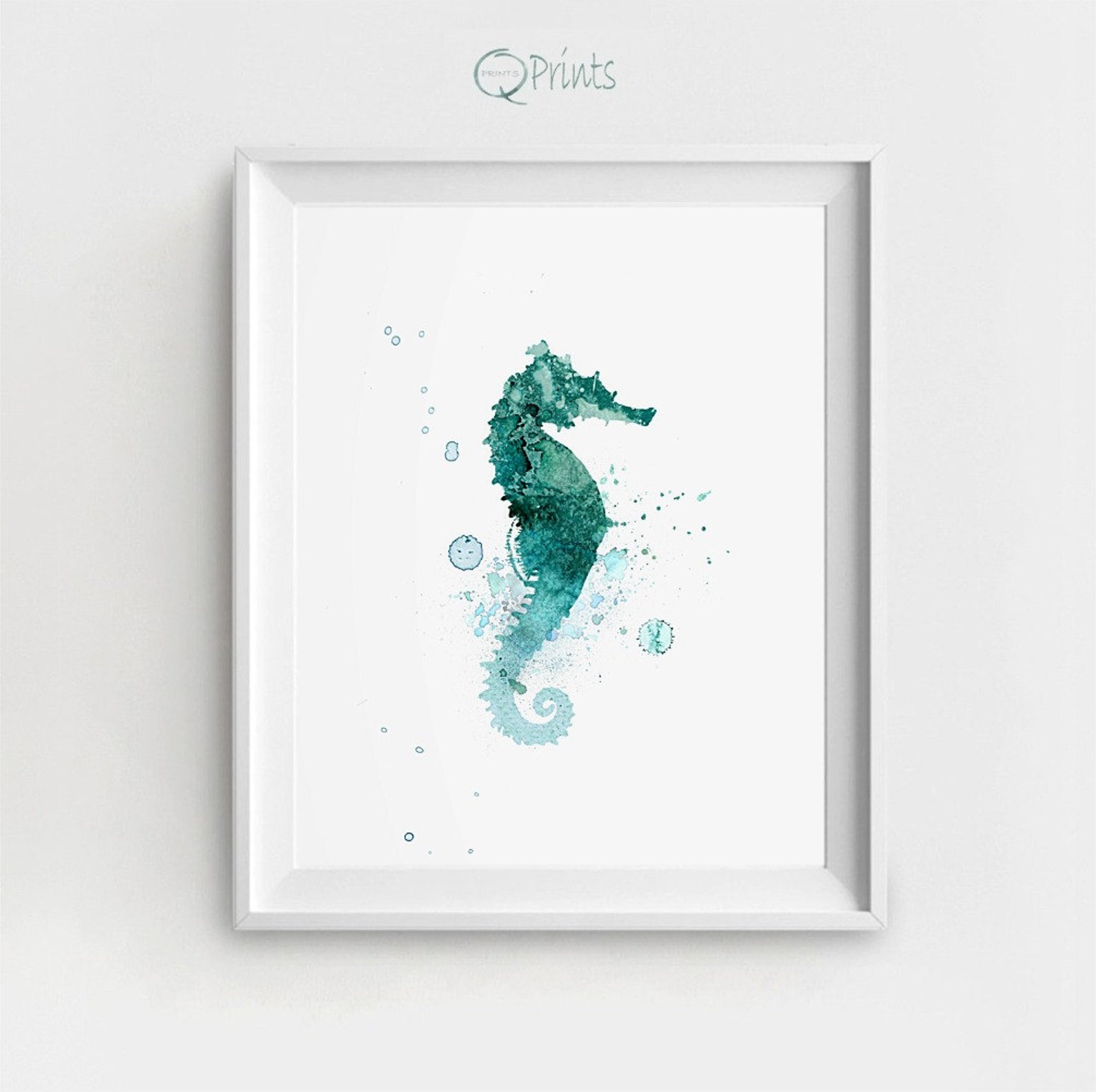 Seahorse Art Print Printable Seahorse Digital Seahorse - Etsy