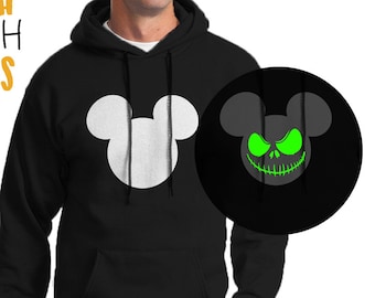 Glow in the dark Mickey mouse hoodie, Nightmare before christmas hoodie, Disneyworld jacket,  Youth hoodie