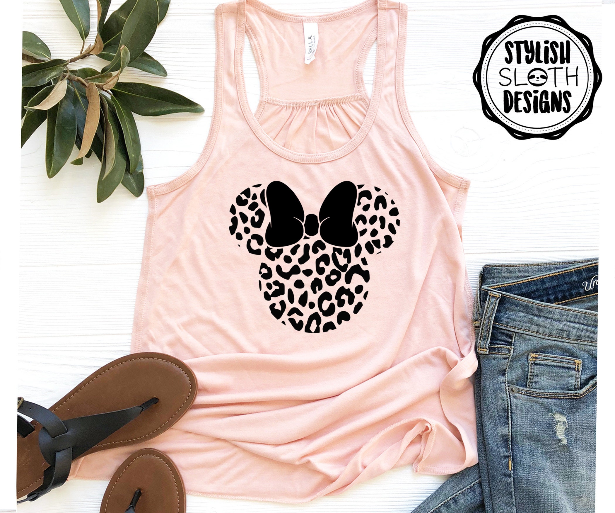 Minnie Leopard Flowy Tank Cheetah Print 