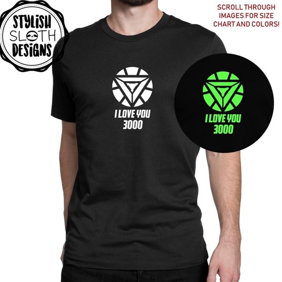 tony stark glowing shirt